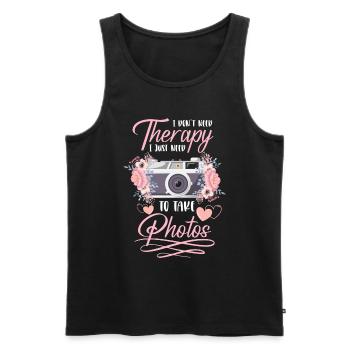 Kamera Fotografin Fantasie Fotoshooting - Männer Premium Bio Tank Top - Schwarz - Vorne - Michal (187cm)