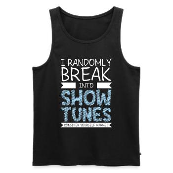 Theatre Drama Club - Men's Premium Organic Tank Top - black - Front - Michal (187cm)