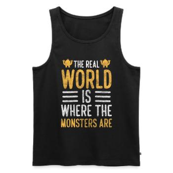 Monster creature disguise - Men's Premium Organic Tank Top - black - Front - AI Model Male 178 light (178cm)