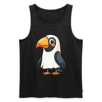 Toucan Bird Halloween Funny Ghost - Men's Premium Organic Tank Top - black - Front - Michal (187cm)