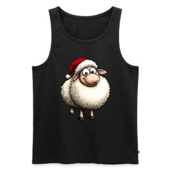 Noël des moutons - Débardeur bio Premium Homme - noir - Devant - Michal (187cm)