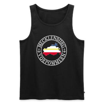 Mecklenburg-Vorpommern - Männer Premium Bio Tank Top - Schwarz - Vorne - AI Model Male 178 light (178cm)