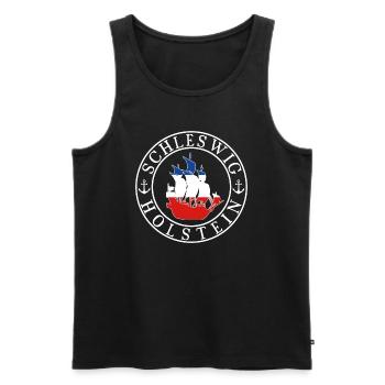 Schleswig-Holstein - Männer Premium Bio Tank Top - Schwarz - Vorne - AI Model Male 178 light (178cm)