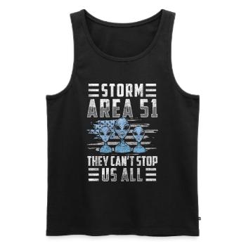 Aliens Space Stars Science fiction - Men's Premium Organic Tank Top - black - Front - Michal (187cm)