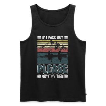 Rudergerät Ruder Wasser Kraft - Männer Premium Bio Tank Top - Schwarz - Vorne - AI Model Male 178 light (178cm)