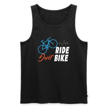 Just Ride Bike - Männer Premium Bio Tank Top - Schwarz - Vorne - AI Model Male 178 light (178cm)
