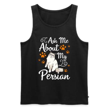 Perser Katzenfreund Katzenlady - Männer Premium Bio Tank Top - Schwarz - Vorne - Michal (187cm)