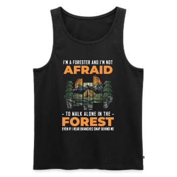 Chasseur sauvage de la forêt - Débardeur bio Premium Homme - noir - Devant - AI Model Male 178 light (178cm)