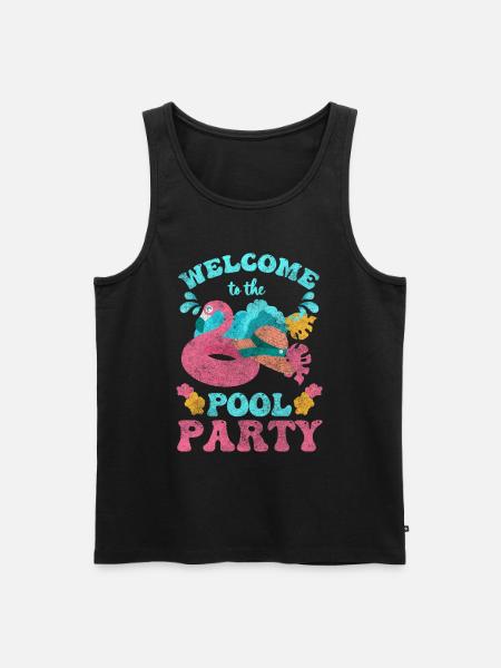 Pool Celebrations Recreation Alcohol - Men's Premium Organic Tank Top - black