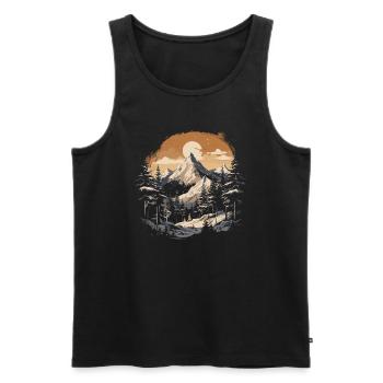 Forest, Nature, Landscape, Hats - Men's Premium Organic Tank Top - black - Front - Michal (187cm)