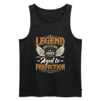 Légende Depuis 1995 Vintage Vintage Anniversaire - Débardeur bio Premium Homme - noir - Devant - Michal (187cm)