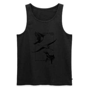 ADM CHILE 01 - Men's Premium Organic Tank Top - black - Front - AI Model Male 178 light (178cm)