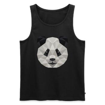 Art de panda, mignon panda artistique, animal, - Débardeur bio Premium Homme - noir - Devant - Michal (187cm)