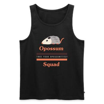 Citation ironique d'Opossum Squad Wild Animal - Débardeur bio Premium Homme - noir - Devant - Michal (187cm)
