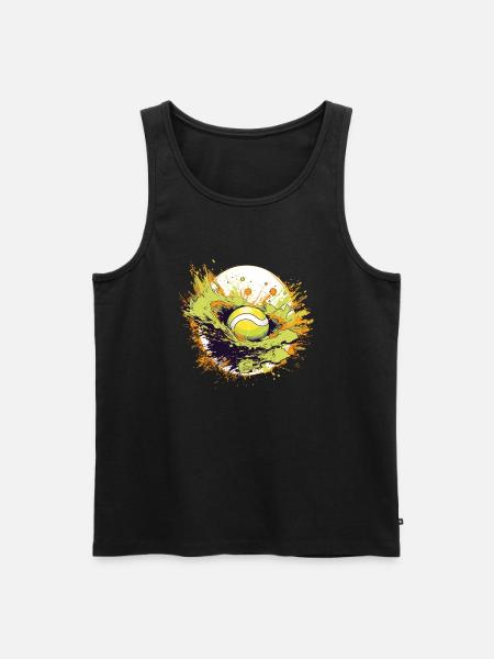 Tennis ball - Men's Premium Organic Tank Top - black
