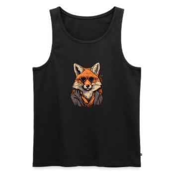 Renard - Débardeur bio Premium Homme - noir - Devant - Michal (187cm)