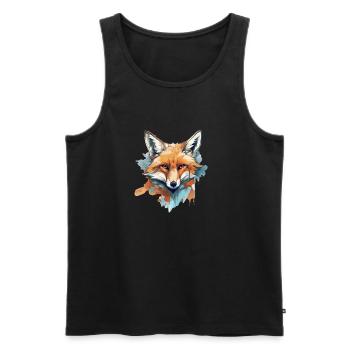 Renard - Débardeur bio Premium Homme - noir - Devant - Michal (187cm)