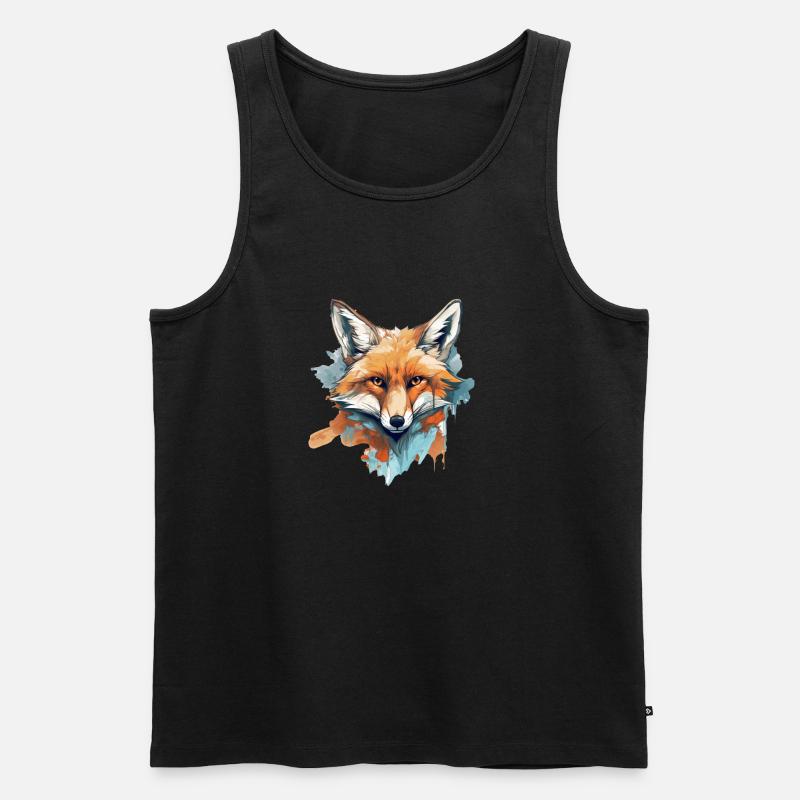 Fuchs - Männer Premium Bio Tank Top - Schwarz