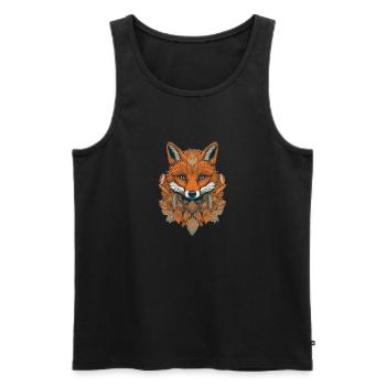 Fuchs - Männer Premium Bio Tank Top - Schwarz - Vorne - Michal (187cm)