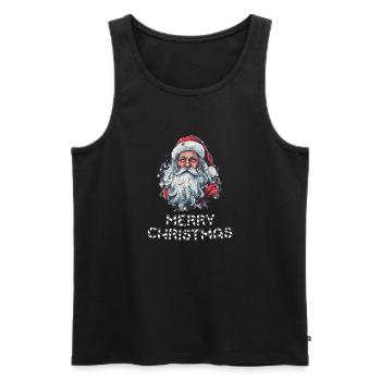 Weihnachtsmann - Marry Christmas - Männer Premium Bio Tank Top - Schwarz - Vorne - Michal (187cm)