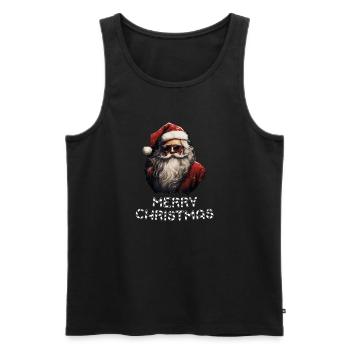 Weihnachtsmann - Marry Christmas - Männer Premium Bio Tank Top - Schwarz - Vorne - Michal (187cm)