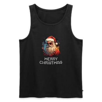 Weihnachtsmann - Marry Christmas - Männer Premium Bio Tank Top - Schwarz - Vorne - Michal (187cm)
