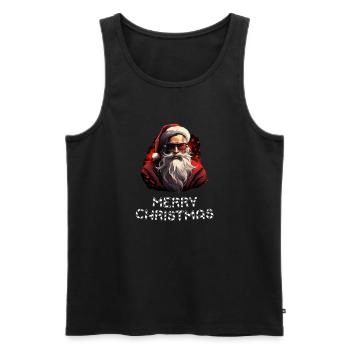 Santa Claus - Marry Christmas - Men's Premium Organic Tank Top - black - Front - Michal (187cm)