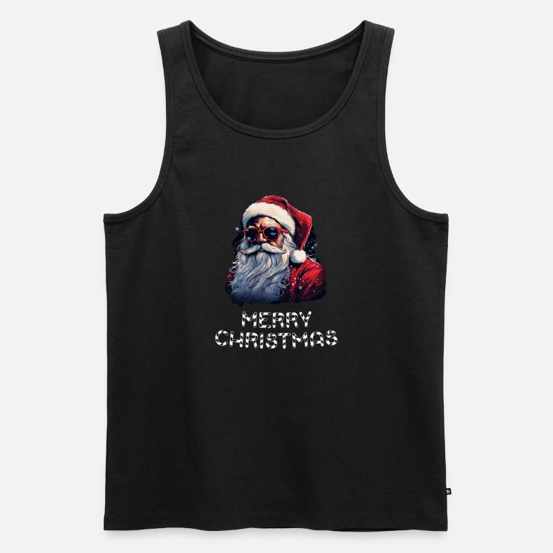 Weihnachtsmann - Marry Christmas - Männer Premium Bio Tank Top - Schwarz