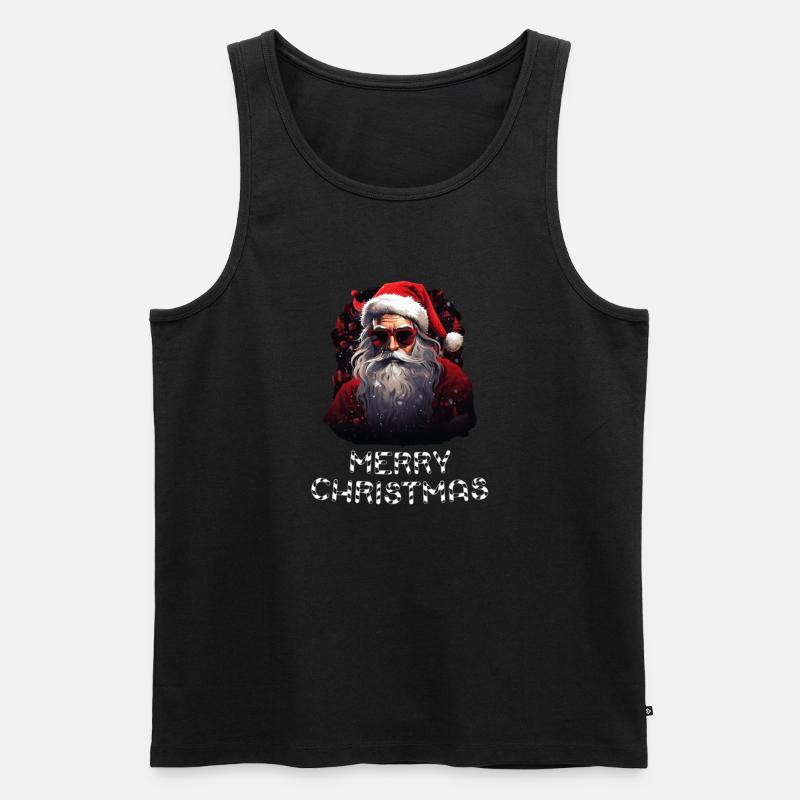 Weihnachtsmann - Marry Christmas - Männer Premium Bio Tank Top - Schwarz