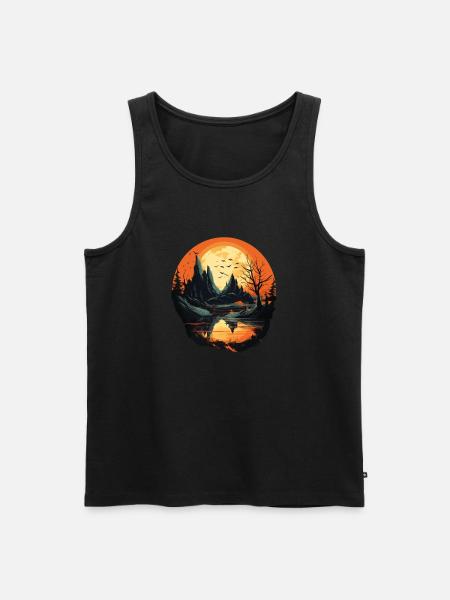 Landschaft - Männer Premium Bio Tank Top - Schwarz