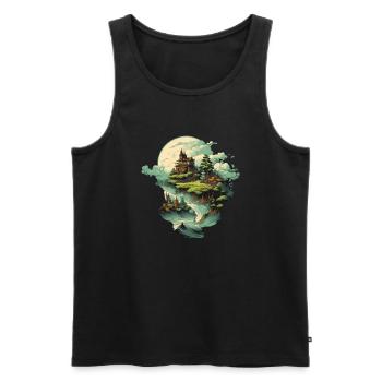 Landschaft - Männer Premium Bio Tank Top - Schwarz - Vorne - Michal (187cm)