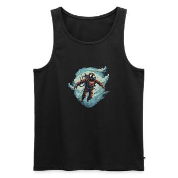 Diver - Men's Premium Organic Tank Top - black - Front - Michal (187cm)