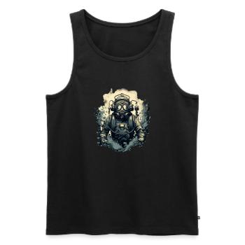 Plongeur - Débardeur bio Premium Homme - noir - Devant - Michal (187cm)
