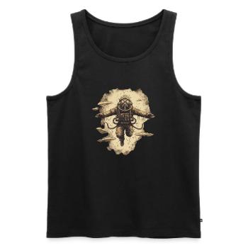 Diver - Men's Premium Organic Tank Top - black - Front - Michal (187cm)