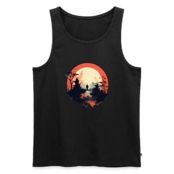Landschaft - Männer Premium Bio Tank Top - Schwarz - Vorne - AI Model Male 178 light (178cm)
