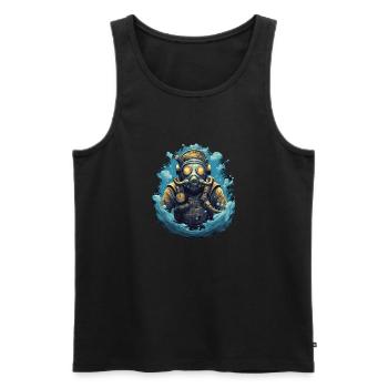 Diver - Men's Premium Organic Tank Top - black - Front - Michal (187cm)