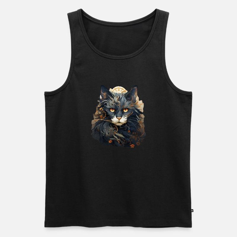 Katze - Männer Premium Bio Tank Top - Schwarz
