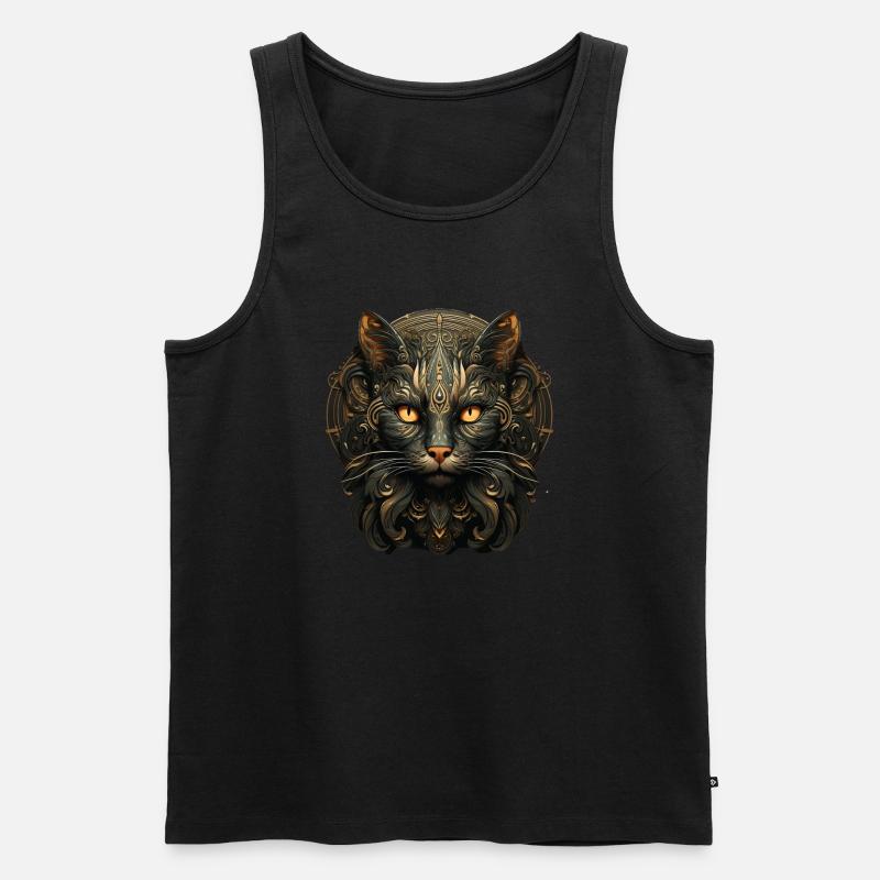Katze - Männer Premium Bio Tank Top - Schwarz