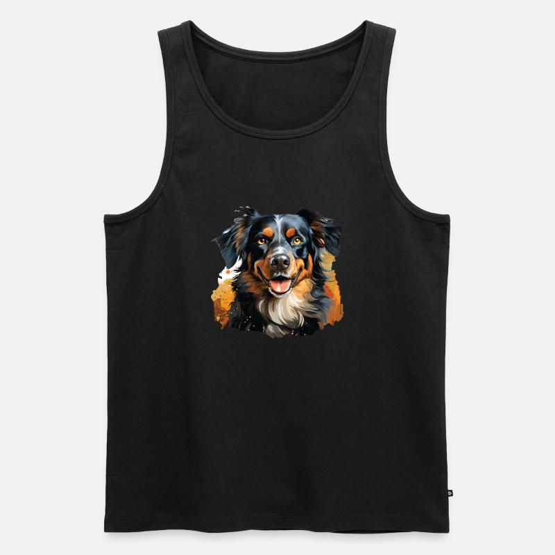 Hund - Männer Premium Bio Tank Top - Schwarz