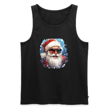Santa Claus - illustration - Men's Premium Organic Tank Top - black - Front - Michal (187cm)