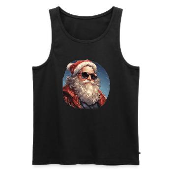 Santa Claus - illustration - Men's Premium Organic Tank Top - black - Front - Michal (187cm)