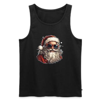 Santa Claus - illustration - Men's Premium Organic Tank Top - black - Front - Michal (187cm)