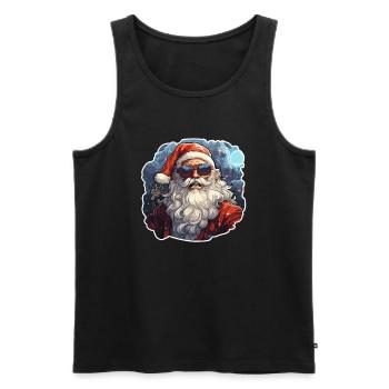 Santa Claus - illustration - Men's Premium Organic Tank Top - black - Front - Michal (187cm)