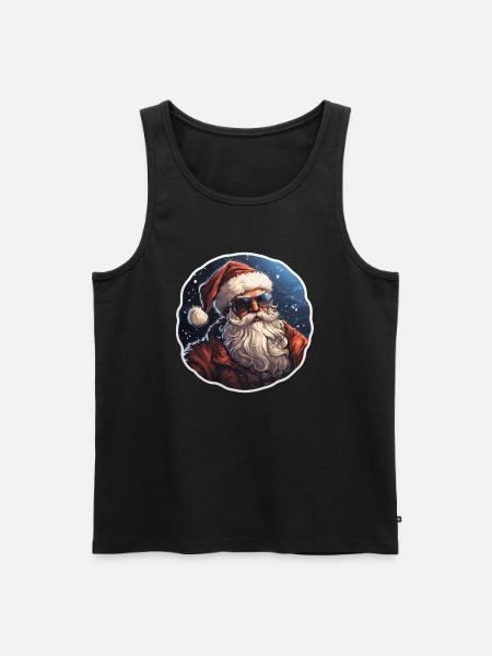 Santa Claus - illustration - Men's Premium Organic Tank Top - black