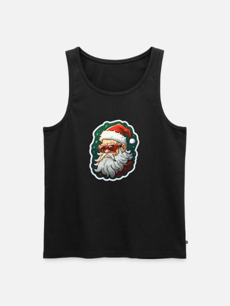Santa Claus - illustration - Men's Premium Organic Tank Top - black