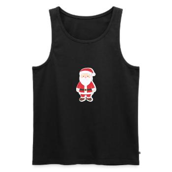 Père Noël - illustration - Débardeur bio Premium Homme - noir - Devant - Michal (187cm)