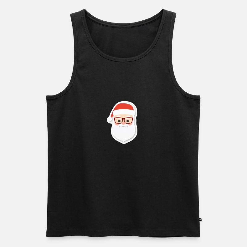 Weihnachtsmann - Illustration - Männer Premium Bio Tank Top - Schwarz