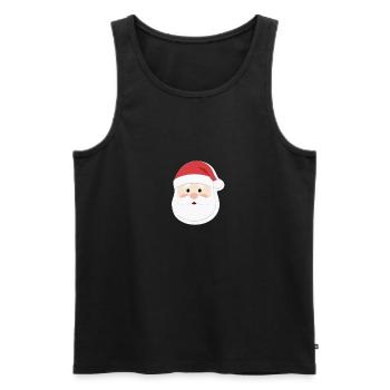 Père Noël - illustration - Débardeur bio Premium Homme - noir - Devant - Michal (187cm)