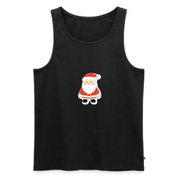 Père Noël - illustration - Débardeur bio Premium Homme - noir - Devant - Michal (187cm)