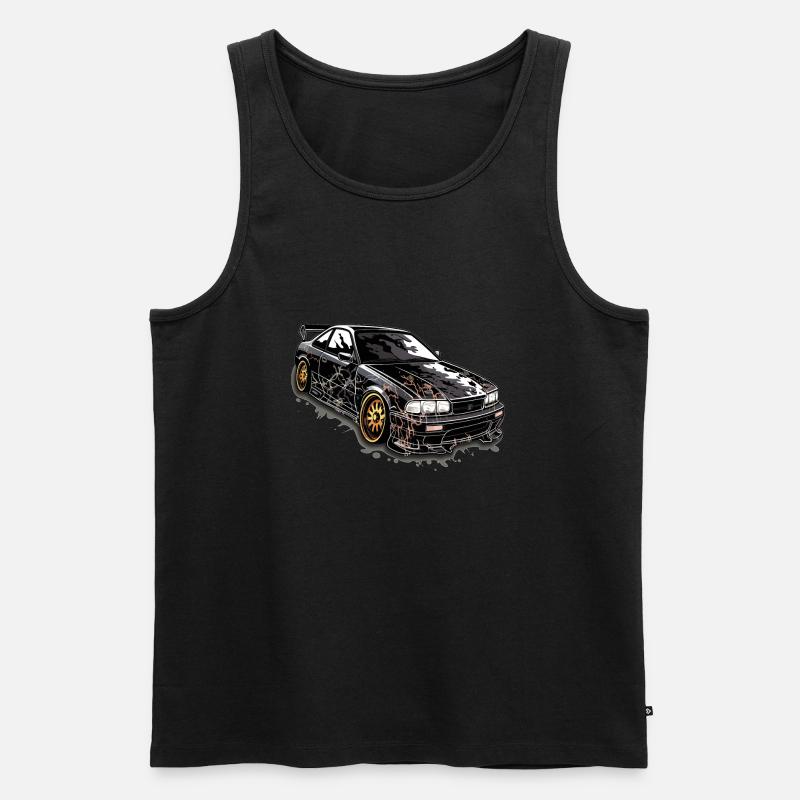 Auto - Illustration - Männer Premium Bio Tank Top - Schwarz